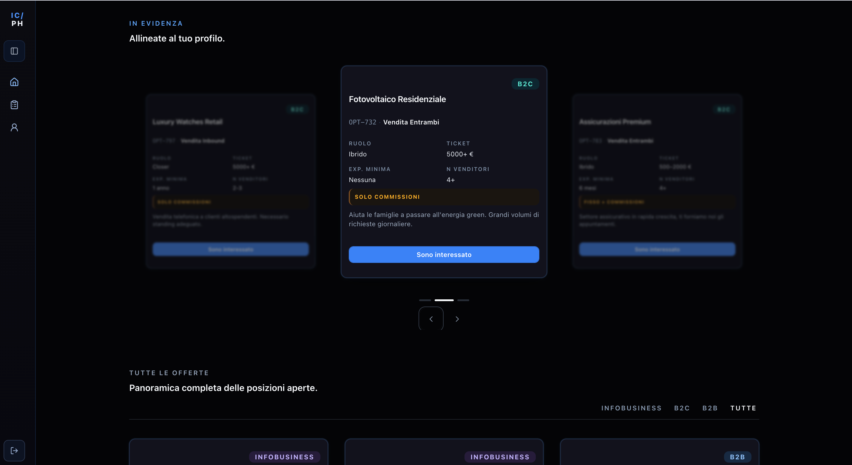 Anteprima della piattaforma Placement Hub
