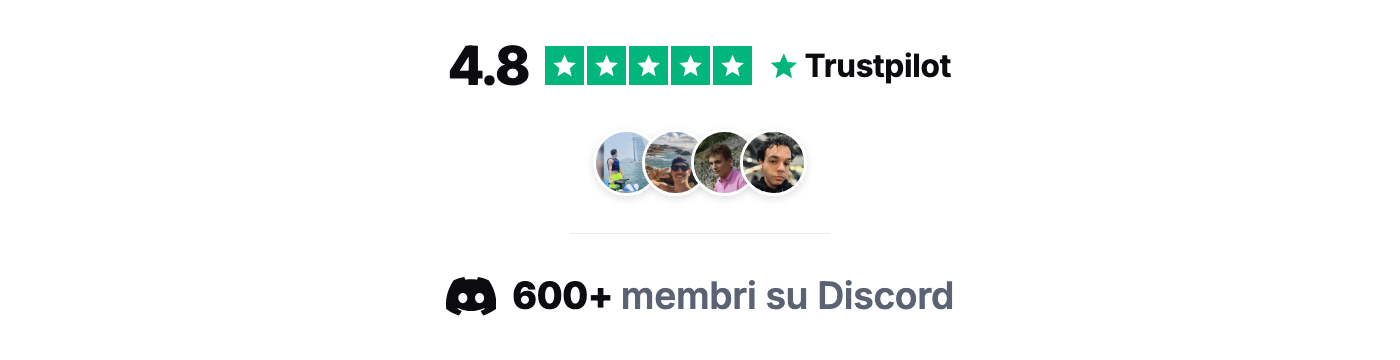 Italiancloser Academy: 4.8 su Trustpilot, 600+ membri su Discord